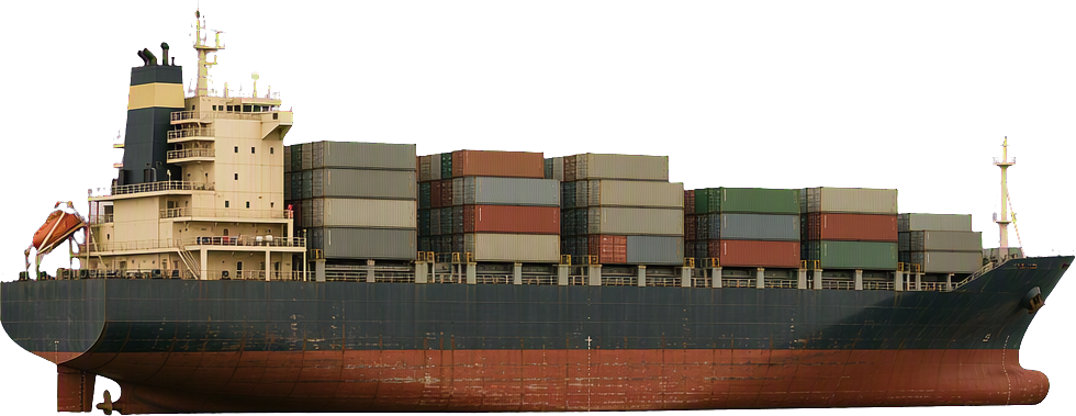 Ilustrasi kapal kontainer laut untuk pengalaman magang sea freight